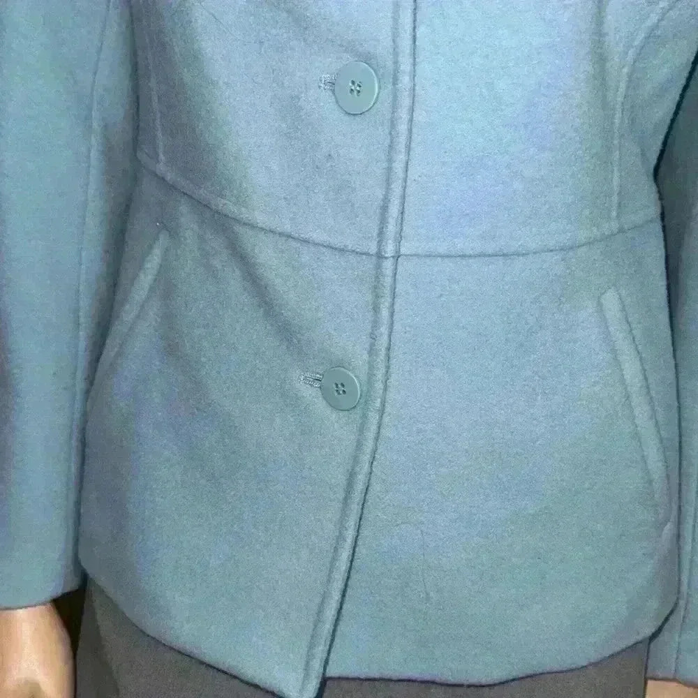 Chadwicks Women's Light Blue Wool Jacket - Classic Button-Up Design size 6 - Picture 2 of 10